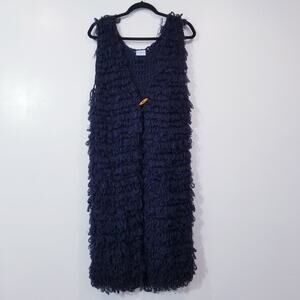 Fillyboo Shaggy Faux Fur Cardigan Sweater